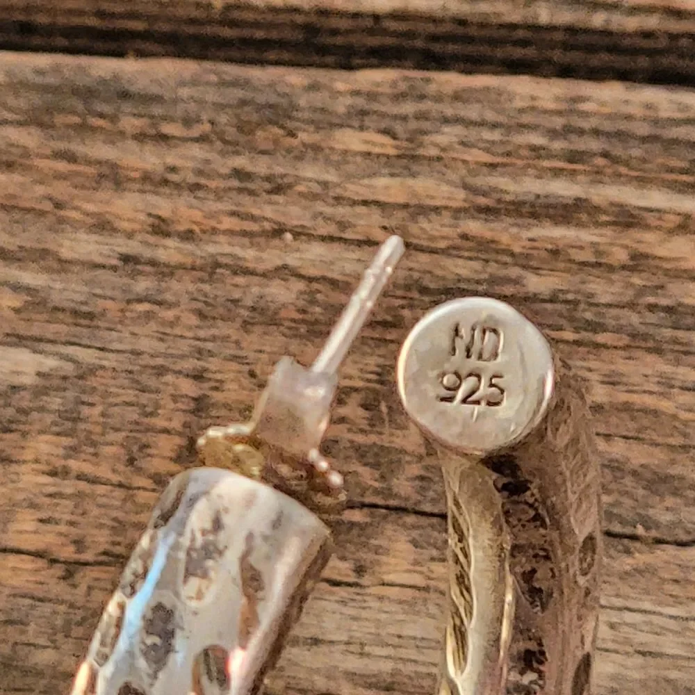 Sterling Handcrafted Hammered 1 5/8